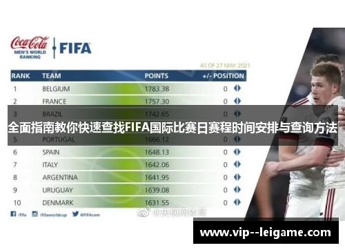 全面指南教你快速查找FIFA国际比赛日赛程时间安排与查询方法